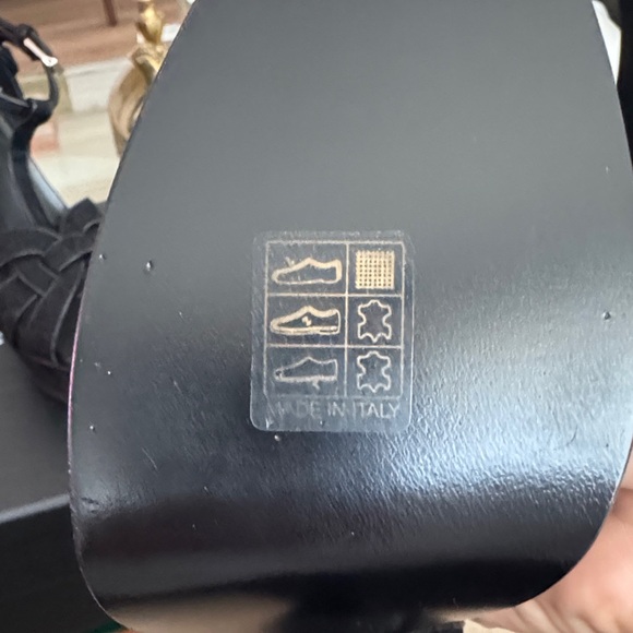 Saint Laurent Tribute Black Strappy Heels EUR 40 US 10 - Picture 7 of 13